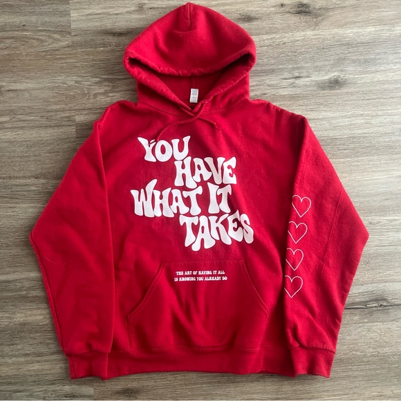 Shop Ludic Tops - Shop Ludic Red Graphic Sweatshirt